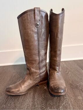 Frye Brown Knee-High Leather Riding Boots
